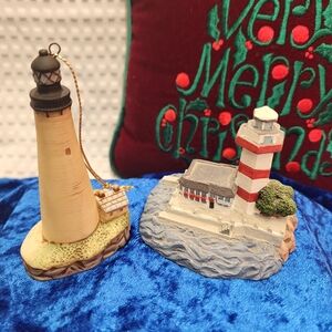 Set Of 2 Lighthouses. Lefton Cape Florida And Cape Shore Inc Harbour Town.